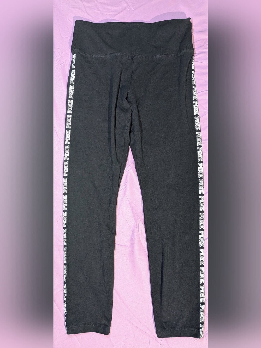 🖤🏷️ NWT VS PINK High Waisted Full Length Leggings Black Size XL! ✨👑